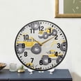 thumbnail image 4 of Yayeee Wall Clock Battery Operated 11.9" Silent Quartz Non-Ticking for Living Room Decor, Trucks Pattern, 4 of 8