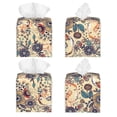 thumbnail image 2 of Kdxio Floral With Birds Print Tissue Box Cover,Square Decorative PU Leather Facial Paper Case Organizer Holder Dispenser for Bathroom,Night Stands,Desk,Car 5.2''X5.2''X5.2'', 2 of 8
