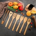 thumbnail image 4 of Topekada 8 Pack Wooden Utensil Set with Holder, Natural Bamboo Cooking Utensils for Nonstick Cookware, Wooden Spoons, Spatulas & Cooking Tongs, Eco-Friendly Gift for Home Chefs, 4 of 6