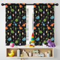 thumbnail image 5 of Blackout Kids Curtains,Black Dinosaurs Eggs Cacti Pattern Childrens Insulated Curtains Set Of 2,Bedroom Essentials,Toddler Room Decor 42"x54", 5 of 5