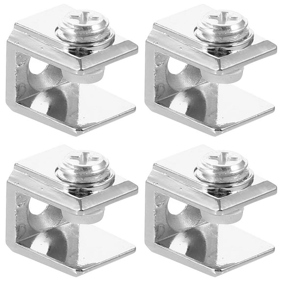 Glass Clip 4 Pcs Mirror Clips for Frameless Mounting Alloy Laminate Clamp Bracket Zinc