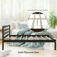 thumbnail image 6 of Gymax Full Wood Platform Bed Frame Headboard Slat Support Mattress Foundation, 6 of 10