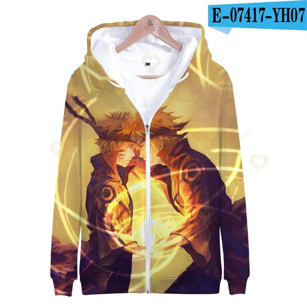 Anime Hokage Hoodies Naruto Men Women Zipper Hoodie Sweatshirts Kids Jackets Hip Hop Coat Boys Mens Clothing Sudaderas100 for height 100cm Gao Jinjia LED