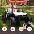 thumbnail image 5 of 24V 2 Seaters Ride On UTV with Remote Control, Battery Powered Extra Large Ride Car Toy for 2 Kids, 2 Seats+One More Foldable Seat, 15.4" Eva Wheels Off-Road with Music, Light for 3-8 Years, 5 of 6