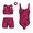 Set- 5, variant on Essenclo Girls Gymnastics Leotard with Shorts Set, 4 Piece Biketard Outfit with Crop Top and Hair Tie for Dance, Tumbling & Activewear