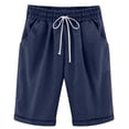 thumbnail image 6 of yillto Women Shorts 7 Inch Elastic Waist Drawstring Loose Shorts Plus Size Summer Causal Shorts with Pockets, 6 of 7