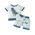 thumbnail image 3 of Infant Boy Outfit Set Printed T Shirts + Shorts Set Pullover Boys Of Summer Spring Outfits 6-12Months, 3 of 3