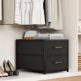 thumbnail image 6 of DIMJ Black Nightstands, End Table Side Table with 2 Fabric Storage Drawer Units Bedside Table for Night Stand Dorm,Bedroom, Closet, Black, 6 of 10