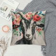 thumbnail image 2 of BCIIG Black Goat Pattern Throw Pillow Covers Animal Print Pillows Cover Cotton Linen Decorative Home Cushion Cover  for Sofa Couch, 2 of 5