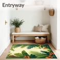 thumbnail image 3 of ODIKA 8'x10' Machine Washable Non-Slip Area Rug, Exotic Garden Escape Lush Foliage & Warm Earth Hues High Traffic Rug, Green, 62979, 3 of 7