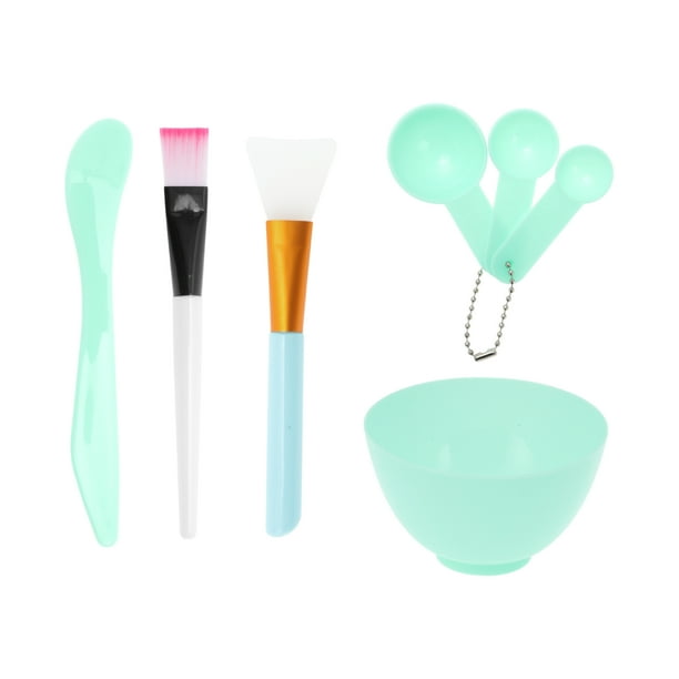 Conjunto de tazón de mezcla para mascarillas faciales ligero de 1 juego de Unique Bargains, longitud de 6.3" color azul lago