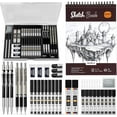 thumbnail image 1 of TEMOGU-Art Drawing Supplies Kit, Art Mechanical Pencil Set with 6 Metal Drafting Pencil 0.5 & 0.7 & 0.9 & 2mm, 100 Sheets 9 x 12'' Sketch Book, 20 Tube Lead Refills for Sketching, 1 of 4