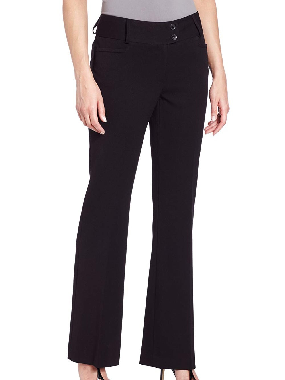 Rafaella - Womens Curvy Fit Double-Button Dress Pants 12 - Walmart.com ...