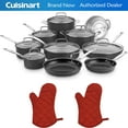 thumbnail image 2 of Cuisinart Chef's Classic Non-Stick Hard Anodized, 17 Piece Set, Black (66-17N) with 2x Deco Gear Red Oven Mitt, 2 of 5