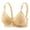 Beige, variant on Womens Solid Color Lace Bandeau Bra Sheer Mesh Back Seamless Bralette