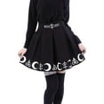 thumbnail image 5 of IROINNID Empire Waist Mid Skirts For Women Gothic Punk Witchcraft Moon Magic Spell Symbols Pleated Solid Color Skirt, 5 of 9