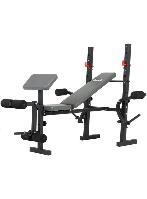 Body Champ Standard Weight Bench Exercise and Weightlifting Bench, Adjustable Incline Seat (BCB580)
