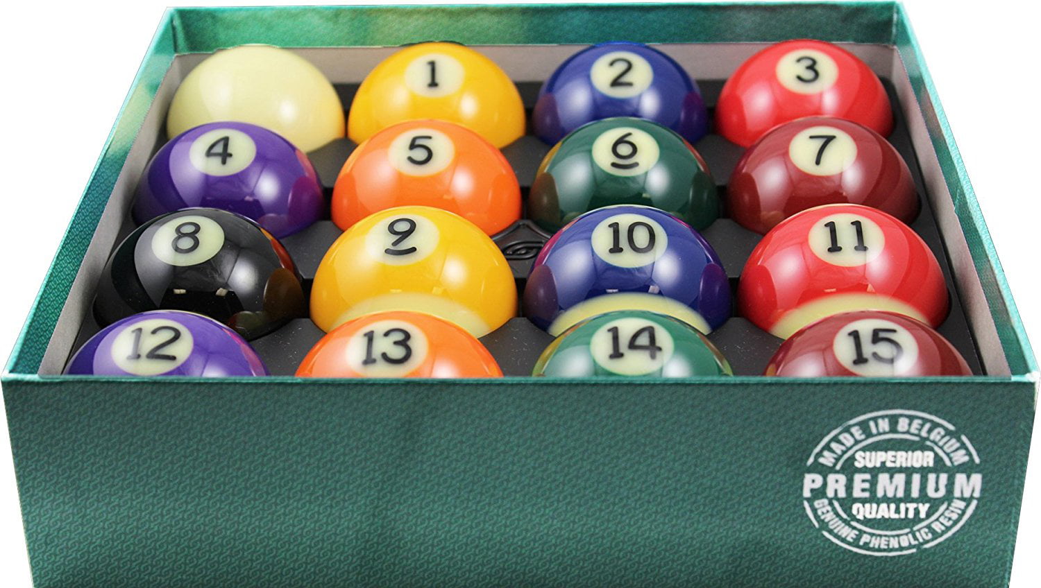 HANS DELTA Premium Pool Table Billiard Ball Set Regulation Size 2-1/4 