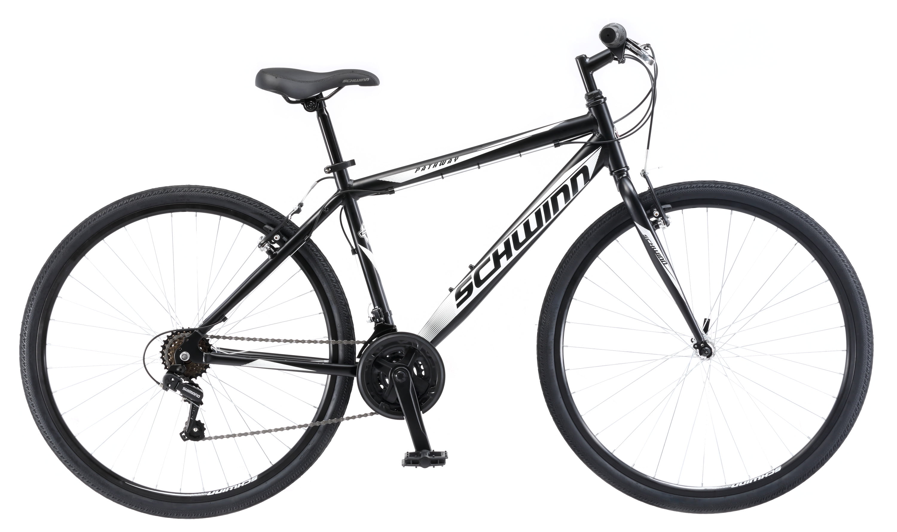Schwinn Pathway Multi-Use Bike 18-Speed 700C Wheels Black/Silver 
