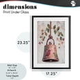 thumbnail image 3 of Vintage Christmas Bell Black Framed Print Under Glass, design by Petal Prints Design, 3 of 10