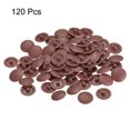 thumbnail image 3 of Screw Cap Covers, 120 Pack 11.8x3.3mm Plastic Screw Decoration Cover, Coffee, 3 of 5