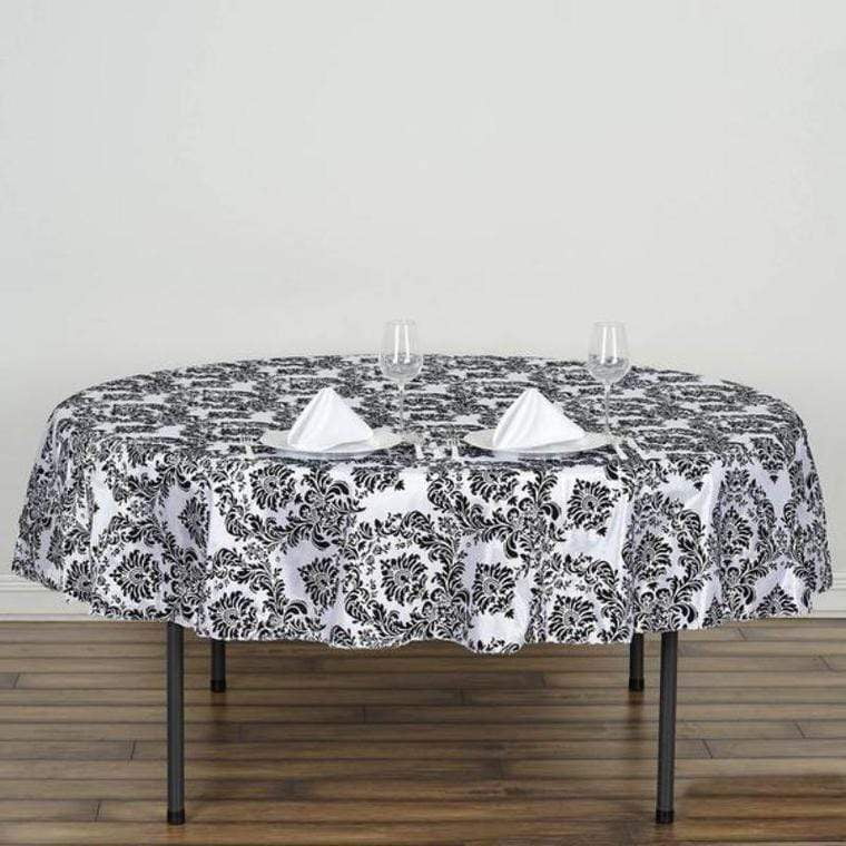 2 Count Skull Lace Round Tablecloth, Black, 70-Inch Round 