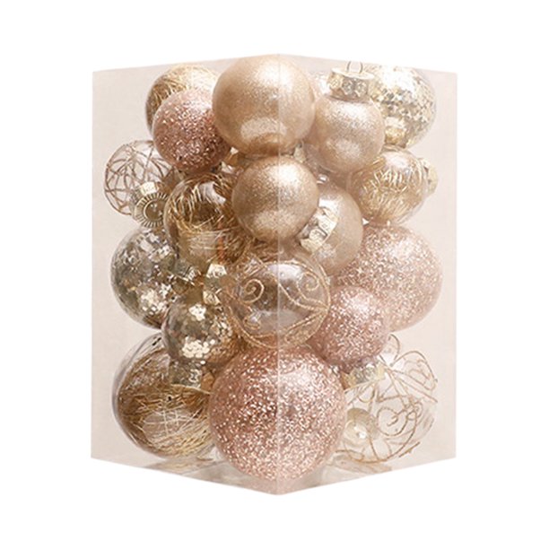 Adornos navideños, adornos navideños, regalos navideños, adornos para el árbol de Navidad, bolas navideñas colgantes para ventanas, bolas flocadas, adornos navideños, juego de bolas navideñas de plást