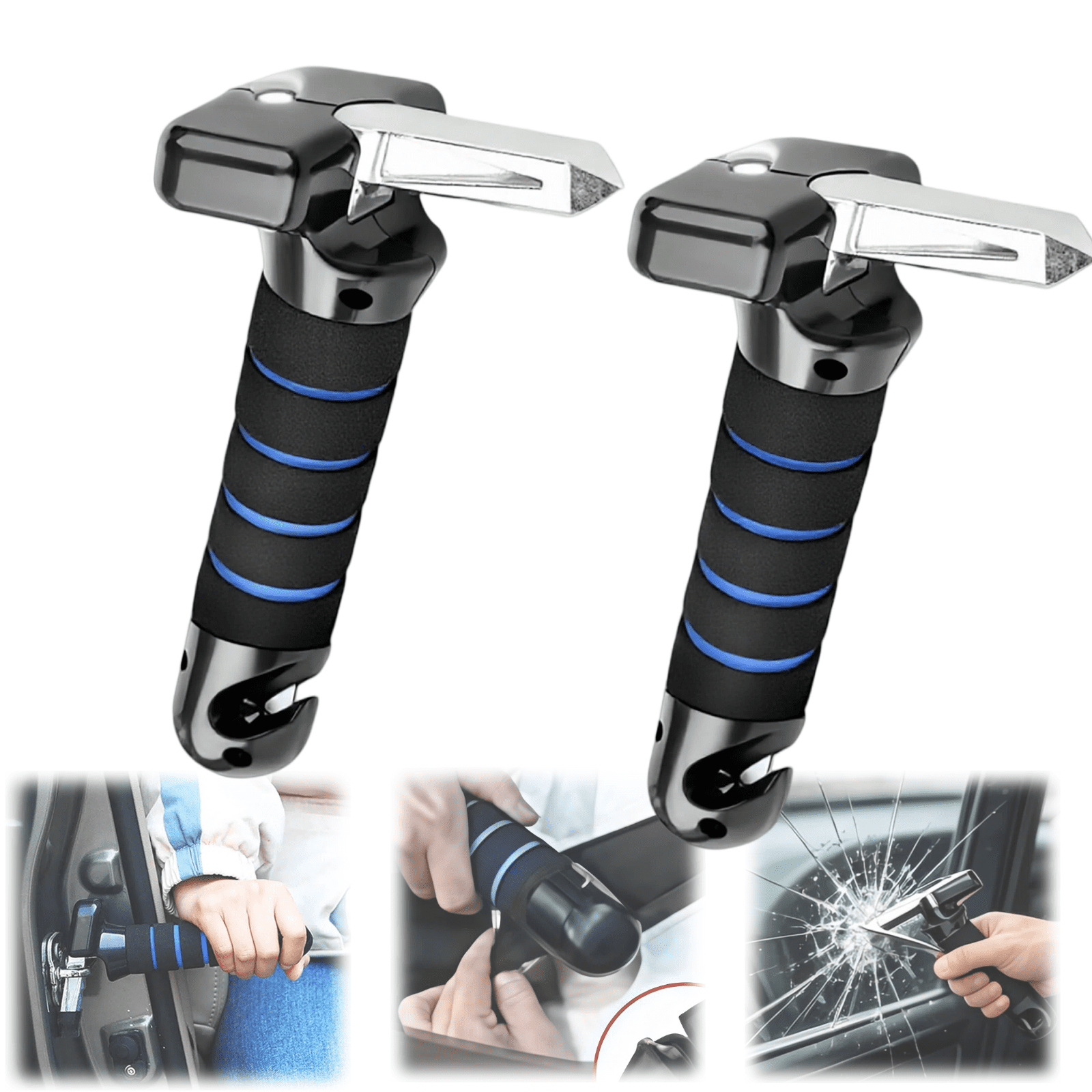 Asunby 2PC Car Door Handle Assist, Heavy-Duty Car Door Handle for Elderly & Handicapped, Multifunctional Vehicle Support Grab Bar, Portable Safety Aid for Seniors Getting In and Out of Cars