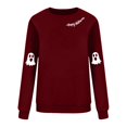 thumbnail image 4 of Halloween Sweaters For Women Cute Fall Oversized Crewneck Graphic Long Sleeve Funny Pullover Halloween Sweatshirt With Cat Prints Soft Polyester Perfect For Fall Festivities Women Sweaters, 4 of 4
