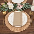 thumbnail image 3 of 12 Pack Caramel Napkins Cotton Linen Napkins 16 x 16 Inch Caramel Cloth Napkin Handmade with Fringe Soft Napkin Cloths Washable Rustic Dinner Napkin Cloth for Wedding Party Dinner Table, 3 of 7