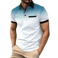 thumbnail image 1 of Male Spring and Summer Men T Shirts Graphic Design Breathable Short Sleeve T Pro 5 T Shirts for Men Shirt Solid Color Button Boys T Shirts Lapel Pocket Bottoming Shirt, 1 of 9