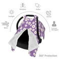 thumbnail image 3 of Car Seat Cover Baby - Daisies Flowers Petal purple Breathable Infant Car Seat Cover for Baby Carseat, Lightweight Comfort Baby Essentials Must Haves Newborn Stuff for Girl Boy, 3 of 7