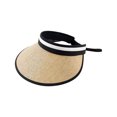thumbnail image 2 of JingChun Sun Hats for Women Wide Brim Roll-Up Beach Ponytail Hat Packable Foldable Travel Straw Visor, 2 of 6