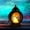 #148C, variant on Halloween Paper Lantern with Witch Haunted House Scene, Vintage Style Battery Operated Light, Portable Tabletop Decor for Party Mantel and Porch Hanging