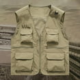 thumbnail image 2 of Men's Solid Colour Outdoor Sports Casual Style Lightweight With Pockets Workwear Vest Jacket, 2 of 3