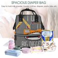 thumbnail image 4 of Wukai I Like Big Digger Mummy Backpac,&nbsp;Diaper Bag Purse Breast Pump Bag Purse Diaper Bag for swim,gym,workout,large capacity backpack, 4 of 5