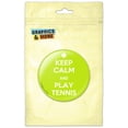 thumbnail image 1 of Keep Calm And Play Tennis Sports Pinback Button Pin Badge, 1 of 2