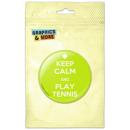 

Keep Calm And Play Tennis Sports Refrigerator Button Magnet