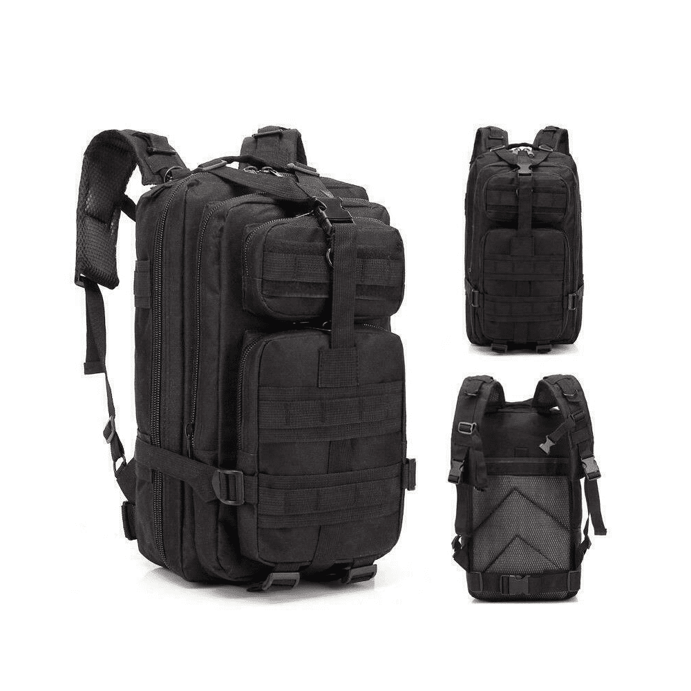 Smorebuy Black 30L Sport Outdoor Military Rucksacks Tactical Molle