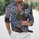 thumbnail image 3 of Camisa hawaiana de manga larga para hombre, moda de primavera y otoño, camisa con estampado de flores en 3D para hombre, top moderno para hombre, 3 of 5