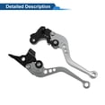 thumbnail image 5 of Unique Bargains Short Brake Clutch Levers for Moto Guzzi V7 Racer 2011-2021 6 Position Adjustable Motorcycle Handlebar Brake Lever Aluminum Alloy Titanium Tone 1 Pair, 5 of 7