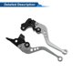 thumbnail image 5 of Palancas de freno y embrague cortas únicas para Moto Guzzi V7 Racer 2011-2021, ajustables en 6 posiciones, palanca de freno de manillar de motocicleta de aleación de aluminio tono titanio, 1 par, 5 of 7