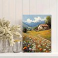thumbnail image 2 of Qisvanset 12x16 Inch Wildflower Cottage Canvas Wall Art, Vintage Meadow Nature Living Room Wall Decor, 2 of 5