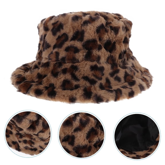 FOMIYES 1Pc Brown Plush Polyester Warm Portable Lightweight Fisherman Hat For Women Men Outdoors Indoors