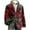 Red#10, variant on Pituace Mens Corduroy Christmas Jacket Casual One Button Holiday Party Blazer Sport Coats Ugly Xmas Print Suit Jacket