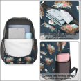 thumbnail image 4 of Highland Cow and Flower Print 17" School Backpacks for Teens,Waterproof Oxford Fabric,S-Shape Padded Straps for School,Travel,Hiking,Camping, 4 of 6