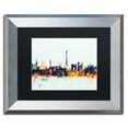 thumbnail image 2 of Trademark Fine Art "Paris France Skyline Blue" Canvas Art by Michael Tompsett, Black Matte, Silver Frame, 2 of 4