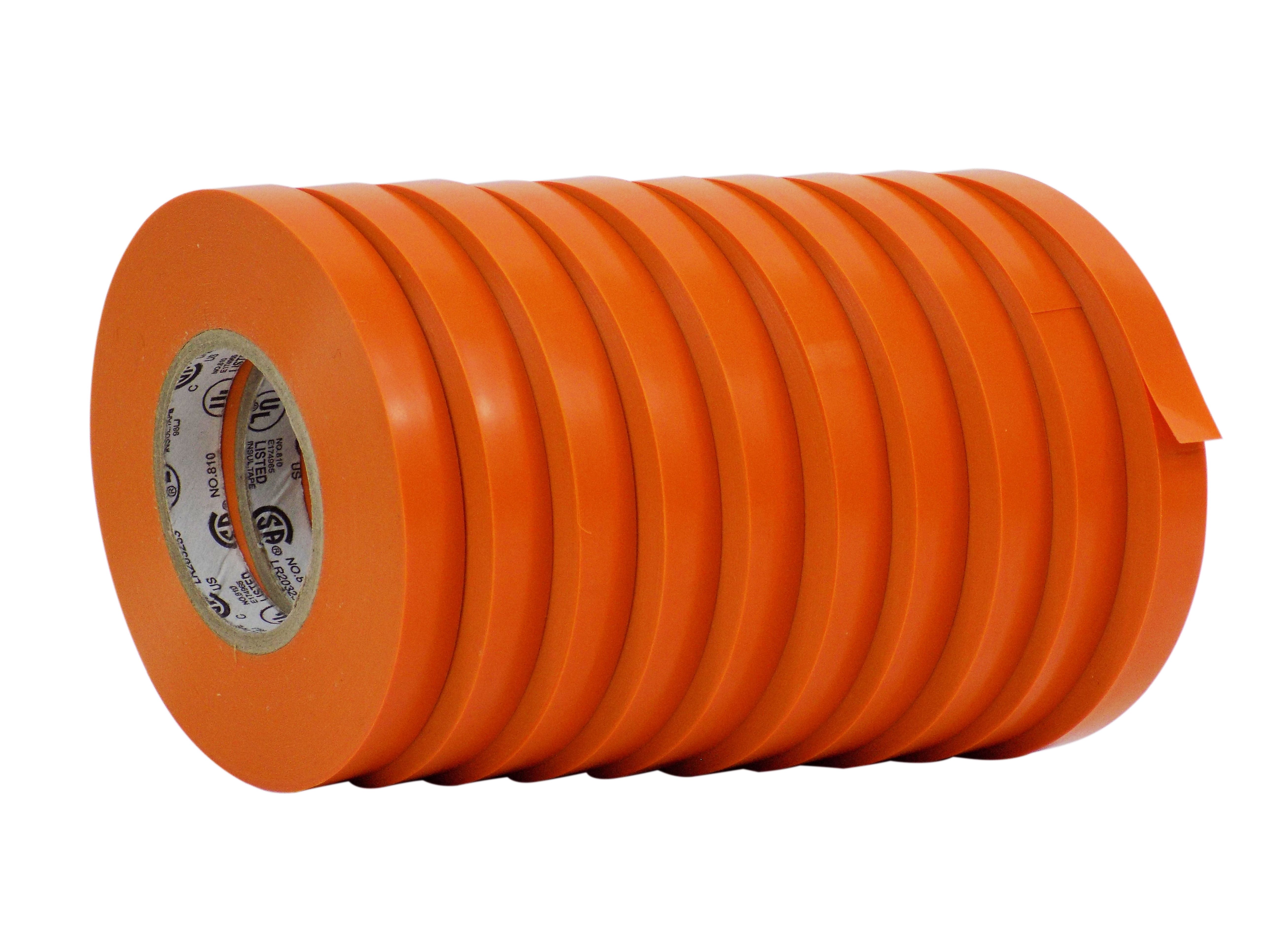 WOD Tape Orange Electrical Tape General Purpose 3/8 in. x 66 ft. High