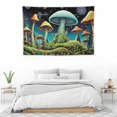 thumbnail image 4 of Mushrooms Decor Tapestry 60x40 Inch Hippie Mushroom Frog Tapestry Trippy plant Wall tapestry for Bedroom College Dorm Tapestries, 4 of 7