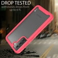 thumbnail image 6 of CoverON For Samsung Galaxy S21 FE Phone Case, Military Grade Full Body Rugged Slim Fit Clear Cover, Pink, 6 of 9